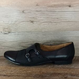 Naturalizer N 5 flats strappy black women's 9.5